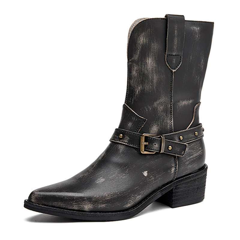 Ethnic Fashion For Women - Bottines ethniques à talons épais en