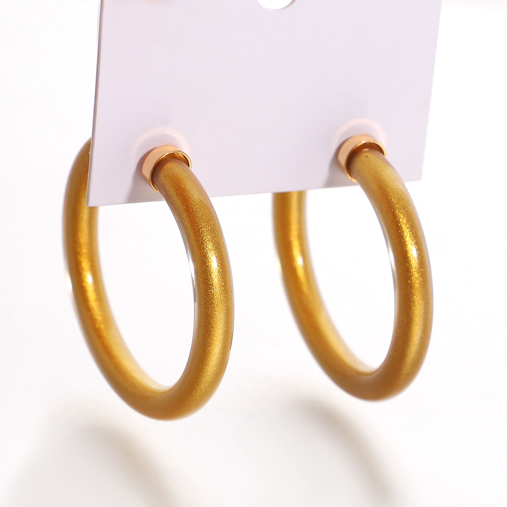 Ethnic Indian Fashion - Amorcome-Boucles d'oreilles créoles en silicone pour