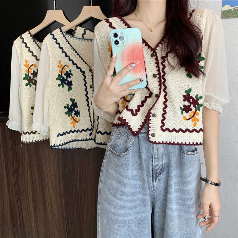 Ethnic Clothing & Online Fashion Store Khaadi Us - Cardigan ouvert brodé style coréen pour