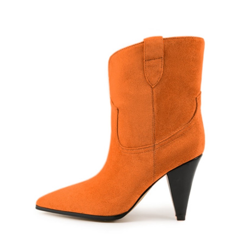 Ethnic Fashion Show - Bicolor Spike talons tirer sur bottes