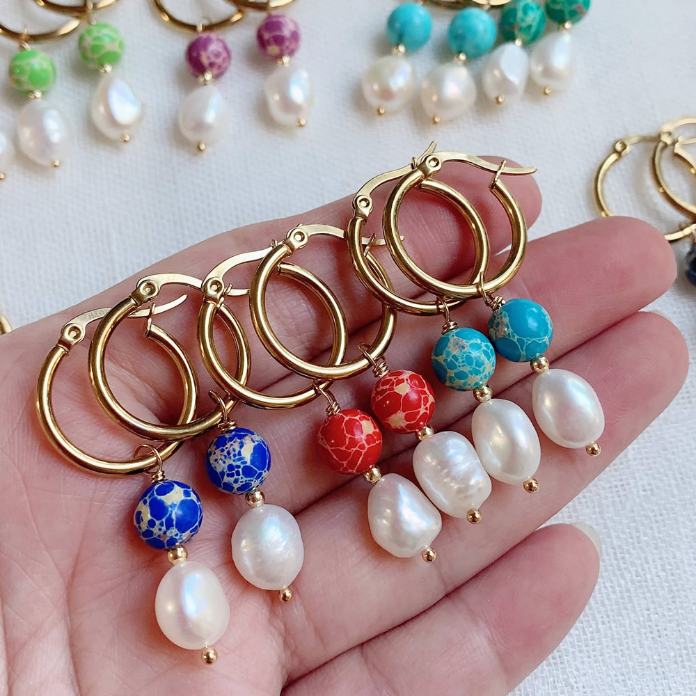 Boucles d'oreilles en perles b - Aura Ethnic Fashion avis et prix