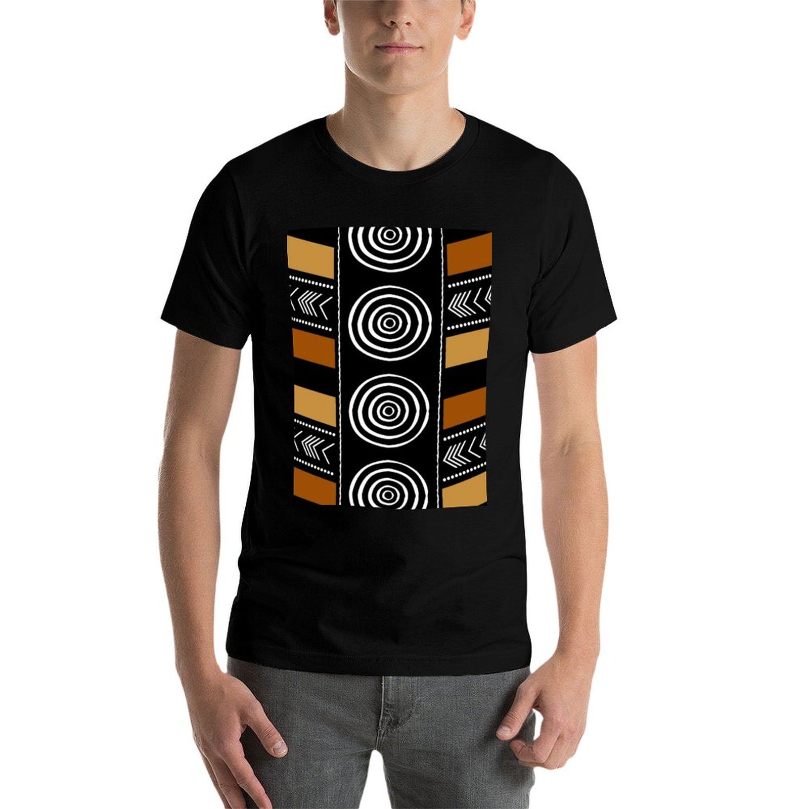T-shirt décontracté à imprimé  - Mudcloth Print Top avis et prix