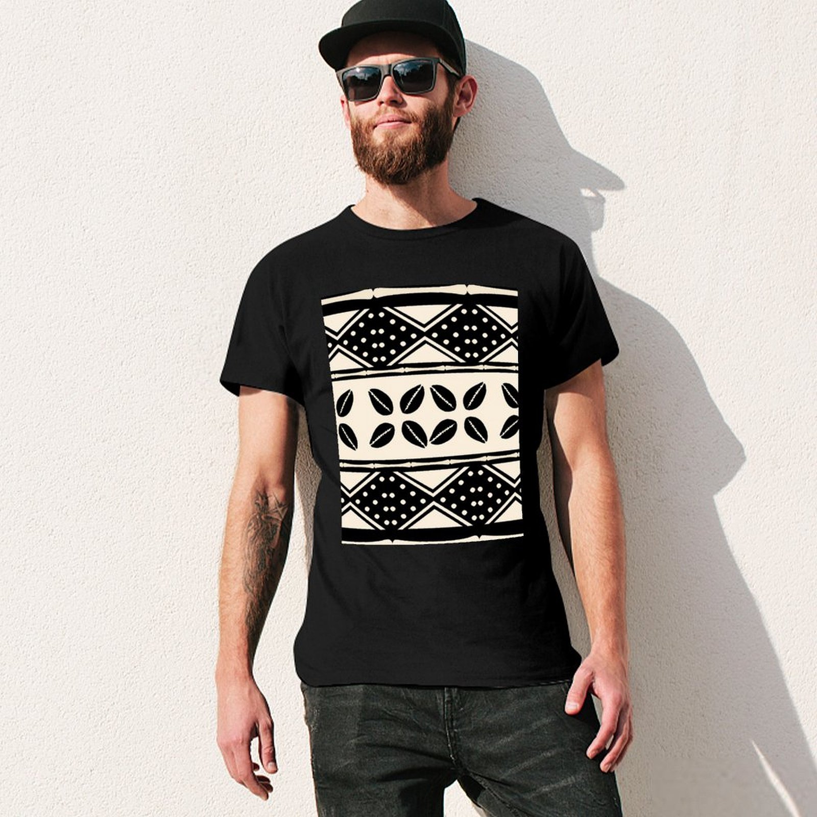 T-shirt à motif abstrait afric - Mudcloth Print Top avis et prix