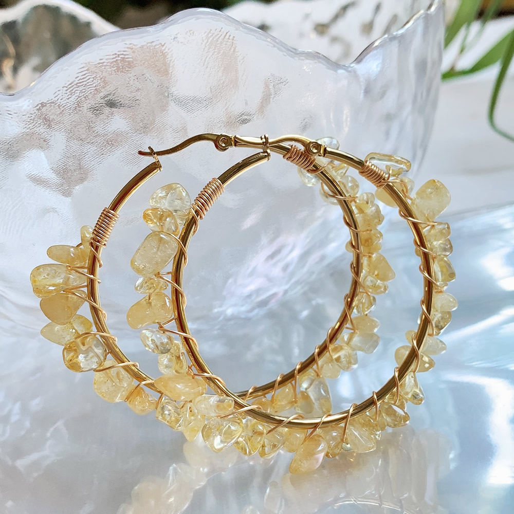 Boucle d'oreille cerceau en cr - Aura Ethnic Fashion avis et prix