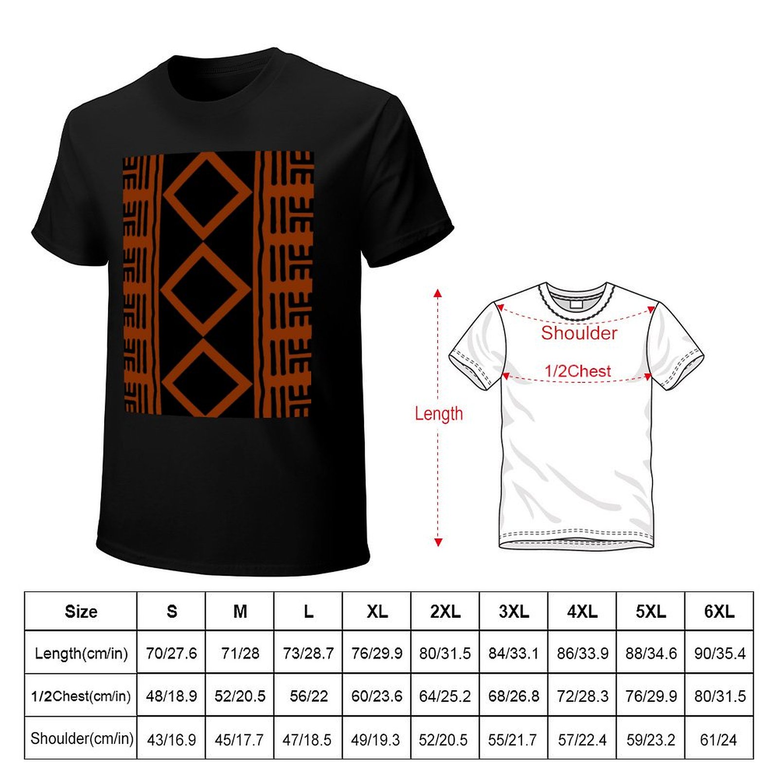 T-shirt en tissu africain coul - Mudcloth Print Top avis et prix