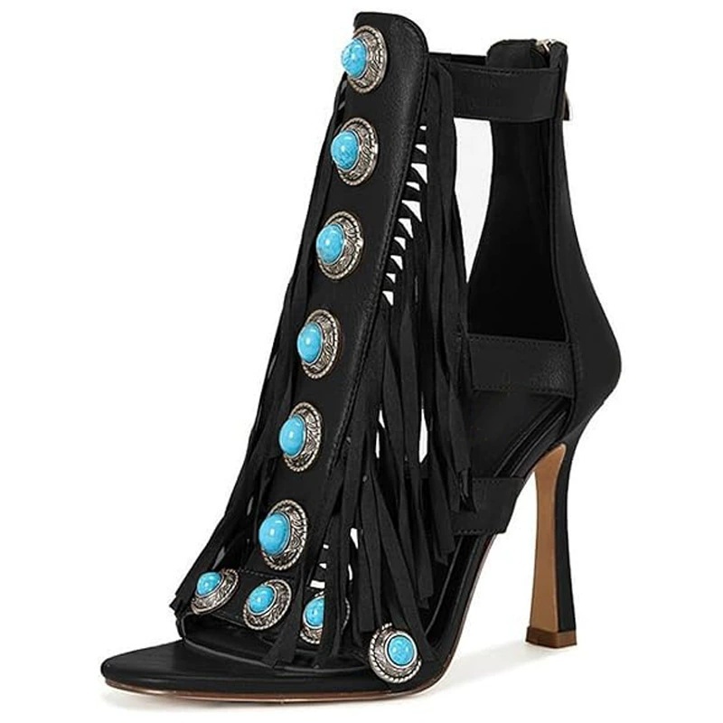 Bottines à franges pour femmes - Ethnic Outfit avis et prix