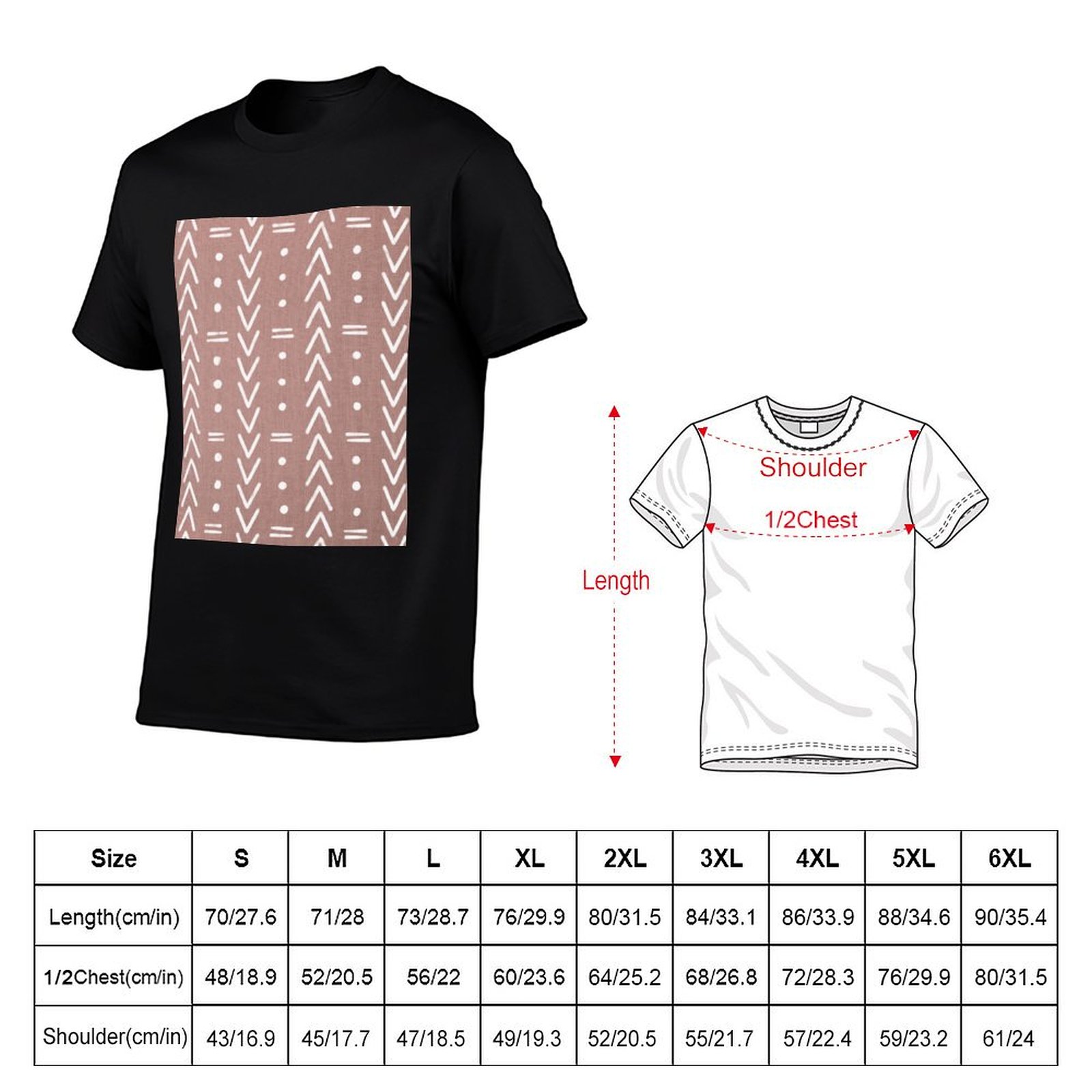 T-shirt Mudcloth avec formes g - Mudcloth Print Top avis et prix