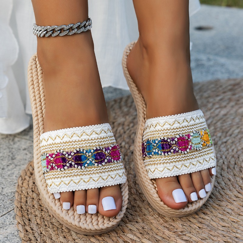 Sandales plates d'extérieur po - Ethnic Fashion For Women avis et prix
