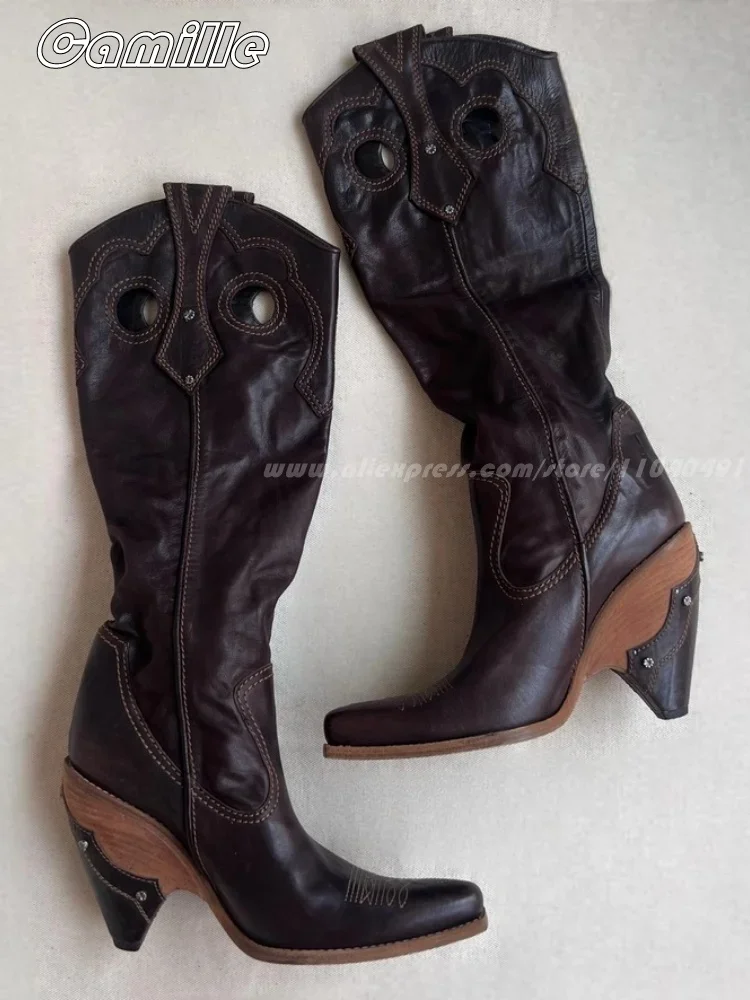Bottes en cuir plissées All-Ma - Ethnic Fashion For Women avis et prix