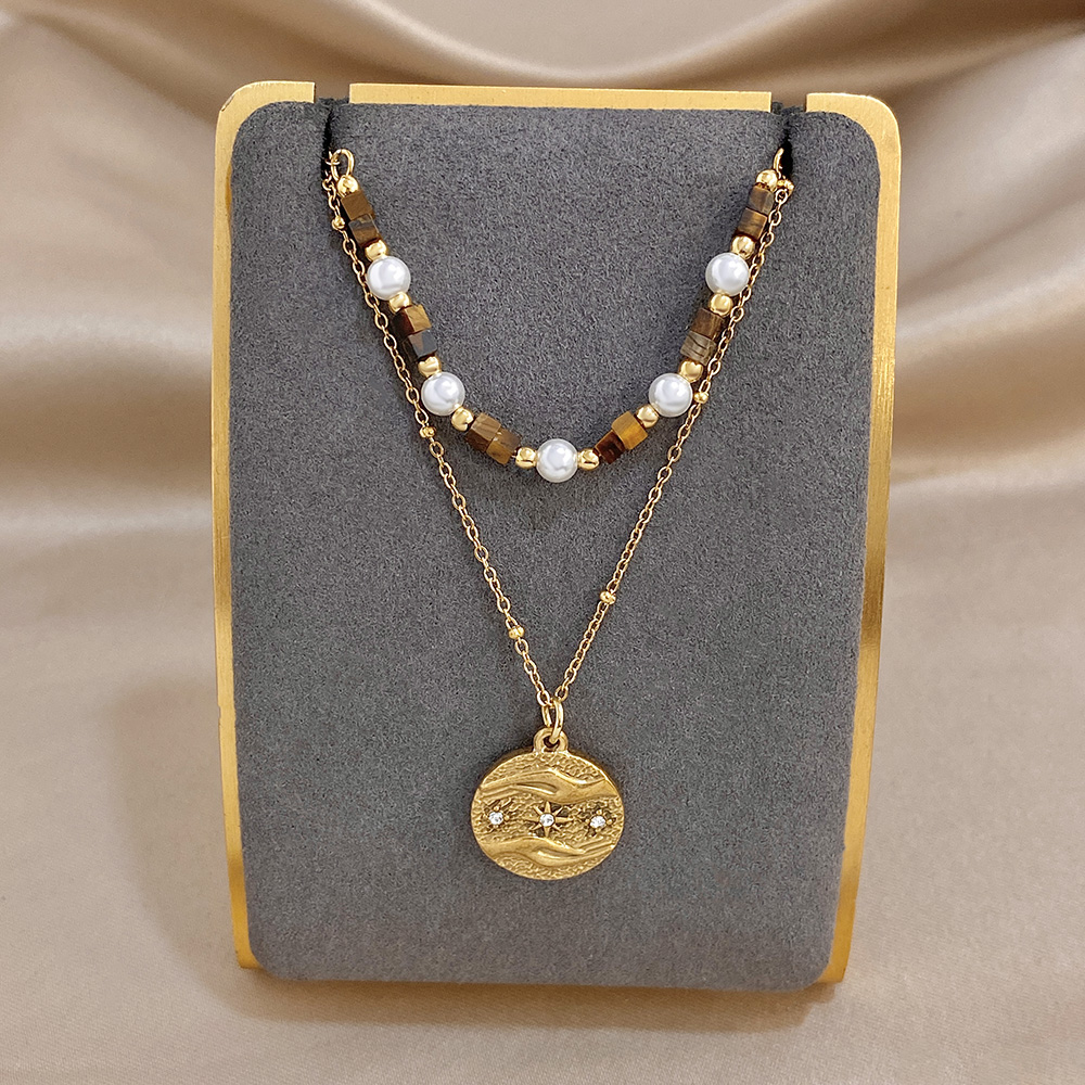Collier rétro en perles œil de - Ethnic Fashion Co In avis et prix
