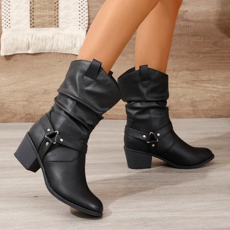Femmes mi-mollet bottes rétro  - Ethnic Fashion For Women avis et prix